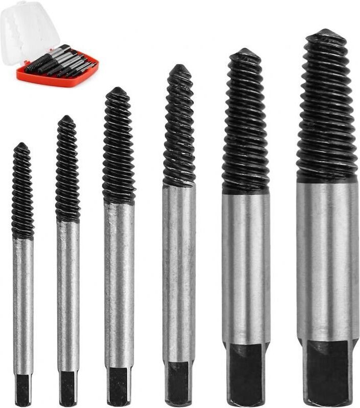 1/8-1 Zoll Schraubenausdreher, 6-teiliger Ausdreher für abgebrochene Schrauben, Bolzenausdreher, für beschädigte Schraub...