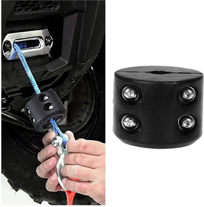 Windenhakenstopper, Kabelschutz, Gummiauflage, schwarz