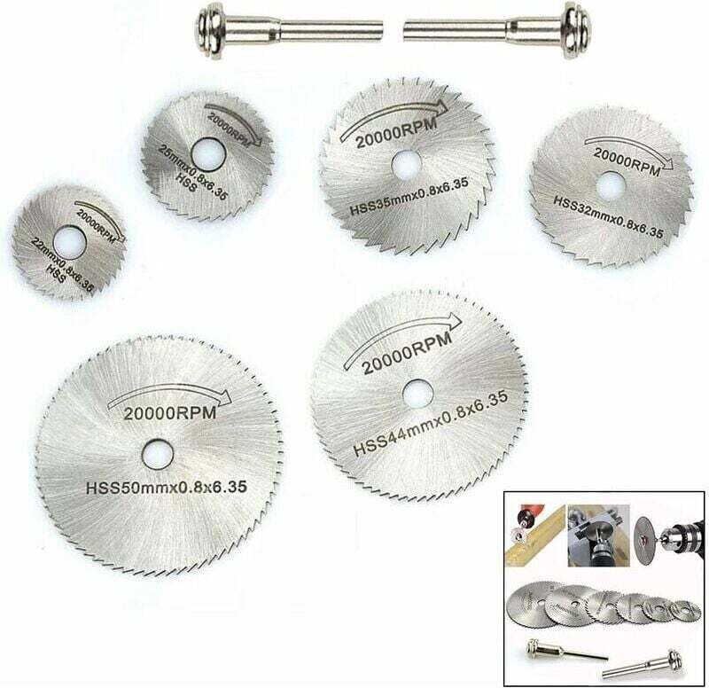 8-teiliges Mini-Diamant-Trennscheiben-Set, HSS-Kreissägeblätter für Holz