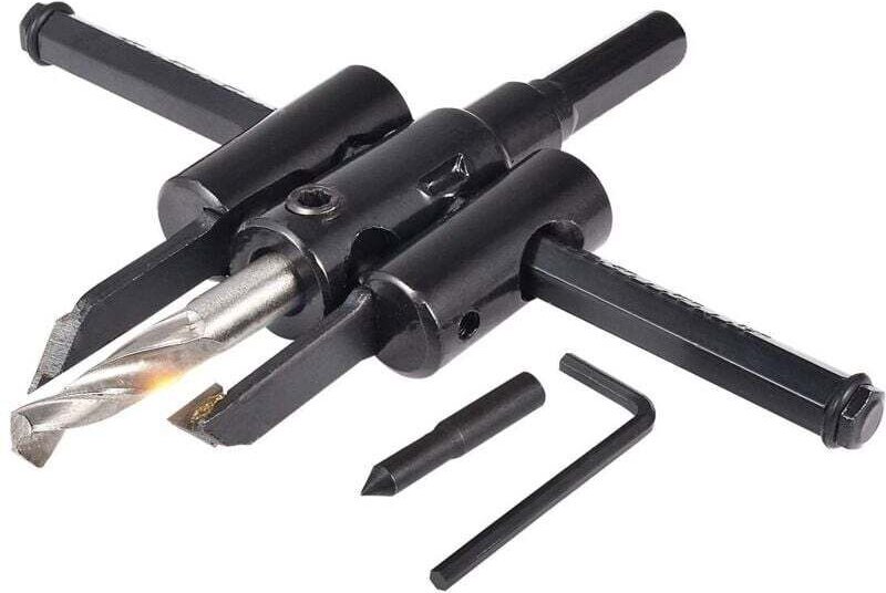 Kit sega circolare regolabile da 30 mm a 120 mm, punta da trapano per cartongesso, sega circolare, sega a tazza per lavo...