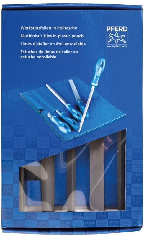 11801532 Werkstattfeilen-Set Hieb 2 in PVC-Rolltasche inkl. Umkarton Länge 200 mm 1 St. - Pferd