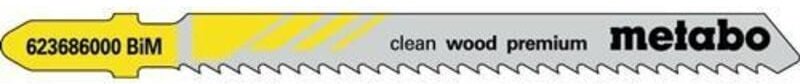 Metabo - 5 Stichsägeblätter 'clean wood premium' 74/ 2,5 mm, BiM 5 Stk