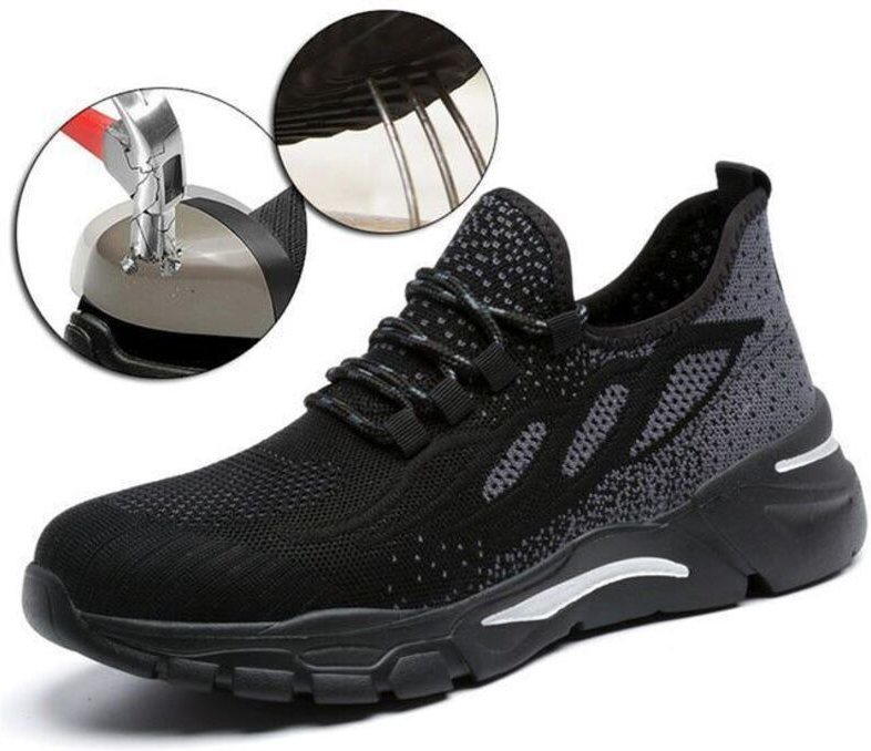 Sicherheitsschuhe für Herren, leichte Arbeitsschuhe für Damen, atmungsaktive, stoßfeste Arbeitsschuhe (EU 44)