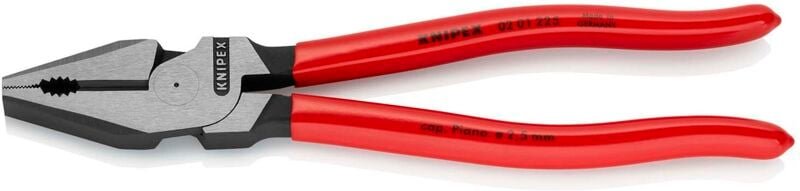 Knipex - 02 01 225 Kraft-Kombizange schwarz atramentiert 225 mm