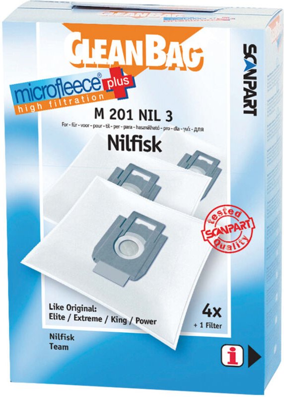 Cleanbag microfleece staubbeutel nilfisk elite extreme king 41 85