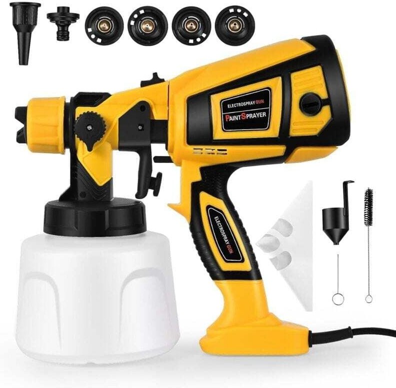 Farbspritzsystem, 1400-ml-Großbehälter-Farbspritzpistole für Zäune und Decken