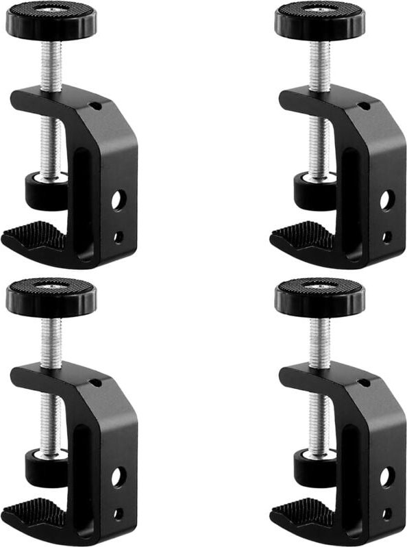 Set mit 4 verstellbaren C-Klemmen von 0 bis 60 mm, aus Aluminiumlegierung, Mini-Klemmen für Heimwerkerarbeiten, Schweiße...
