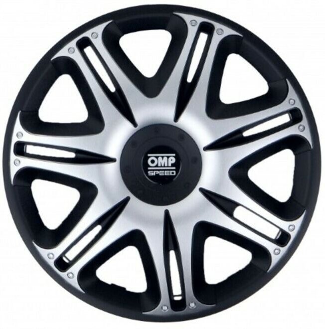 Radkappe OMP Ghost Speed Schwarz Silberfarben 13" (4 uds)