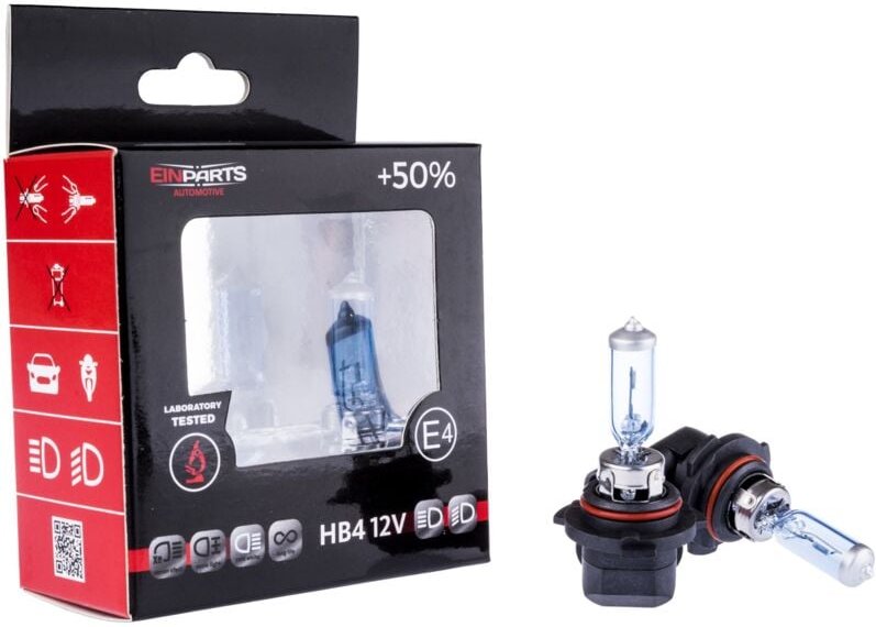 EinParts Halogenlampen HB4 12V 4300K Warmweiß 51W P22d, 2 Stk
