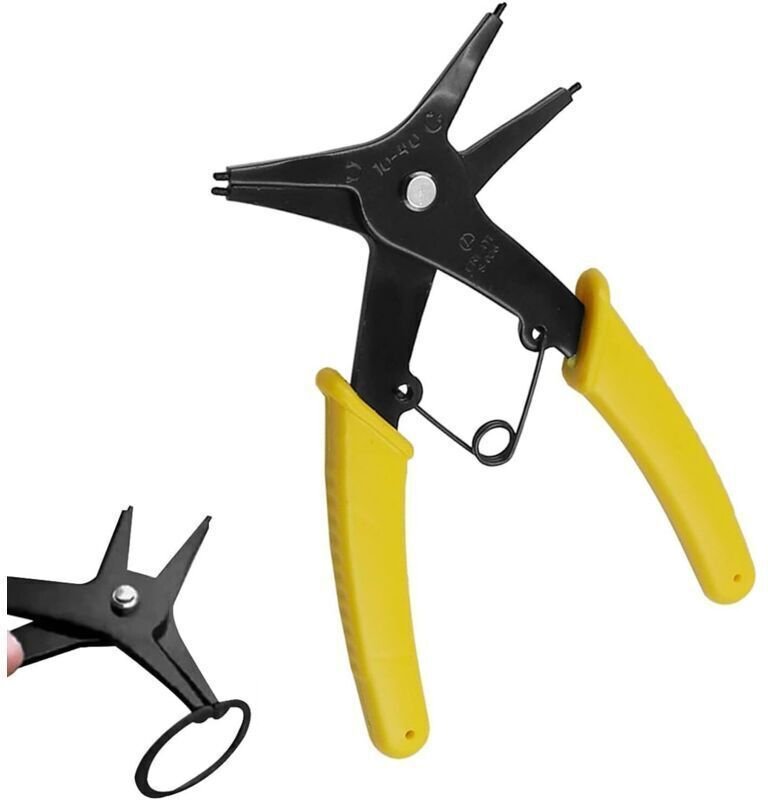 2-in-1-Sicherungsringzange – Doppelfunktions-Auszieher für innere und äußere Gummiringe von 2 mm bis 24 mm