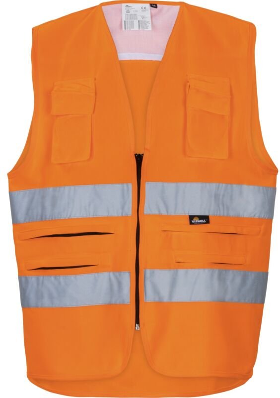 Triuso Vizwell Multifunktions-Warnschutzweste VWE01SO Gr. M leuchtorange