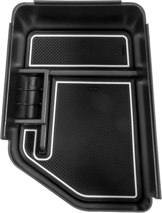 Tlily - Mittelkonsolen-Organizer-Ablage für EV6 ab 2022, Armlehnen-Aufbewahrungsbox, Innenzubehör mit Münzhalter, weiß