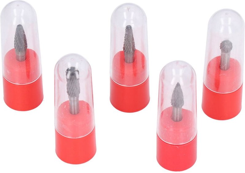 5-teiliges Set aus 6x8mm Wolframstahl-Fräsern, rotierenden Schleiffräsern für Holzbearbeitung, Schnitzen und Polieren.