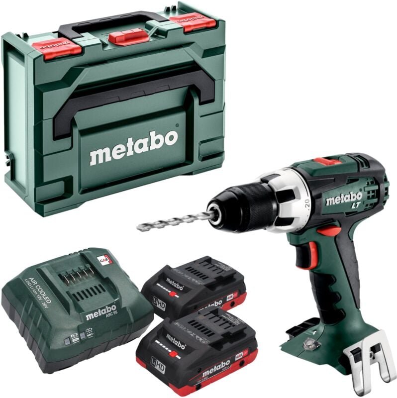 Metabo BS 18 LT Akku Bohrschrauber 18 V 60 Nm ( 602102800 ) + 2x LiHD Akku 4,0 Ah + Ladegerät + metaBOX
