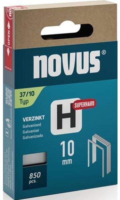 Novus - Feindrahtklammer h Typ 37 Klammerbreite 10,6 mm 10 mm 0,75 mm superhart