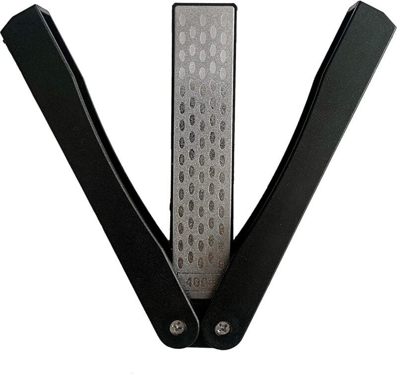 Alovez - Diamantschärfer, doppelseitiger Messerschärfer, Diamant-Schleifstein, faltbarer Beutel, Körnung 400/600