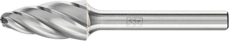 PFERD TOOLS Hartmetall Hochleistungsfrässtift ALU Rundbogen RBF Ø 12x25 mm Schaft-Ø 6 mm Alu/NE Metalle