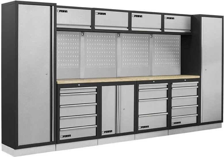 Werkstatteinrichtung Werkstatt Werkbank Werkzeugschrank Fervi A007a