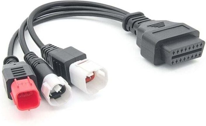 OBD2-Diagnosekabel für Kline Euro5 Motorräder, 16-polig auf 3-, 4-, 6-poligen Adapter