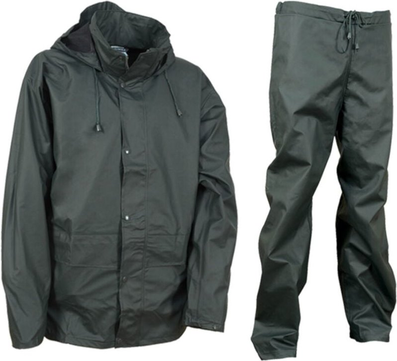 Cofra Regenanzug 2 tlg. 100% Polyester mit PU grün XXL