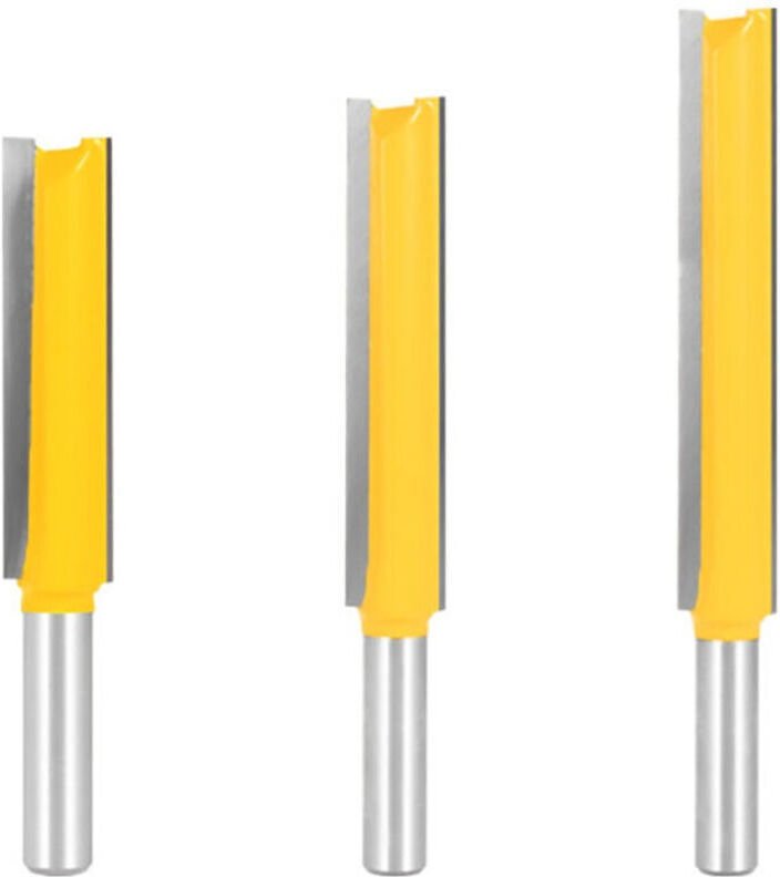 3-teiliges Set extra langer Fräser mit 8-mm-Schaft, Holzfräser, extra langer Schaftfräser: 8 mm x 1/2" x 50 mm, 8 mm x 1...