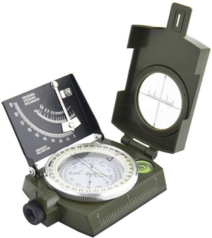 Professioneller Militärkompass, wasserdichter Metallkompass IP65 mit fluoreszierendem Visierkompass, ausgestattet mit Ne...