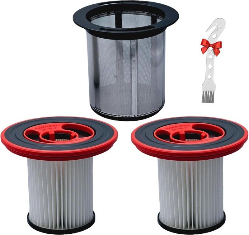 HEPA-Filter, 1 Edelstahl-Vorfilter, 1 Reinigungsbürste für Bosch Unlimited Series 7 Akku-Staubsauger BKS711XXL, BBS711W,...