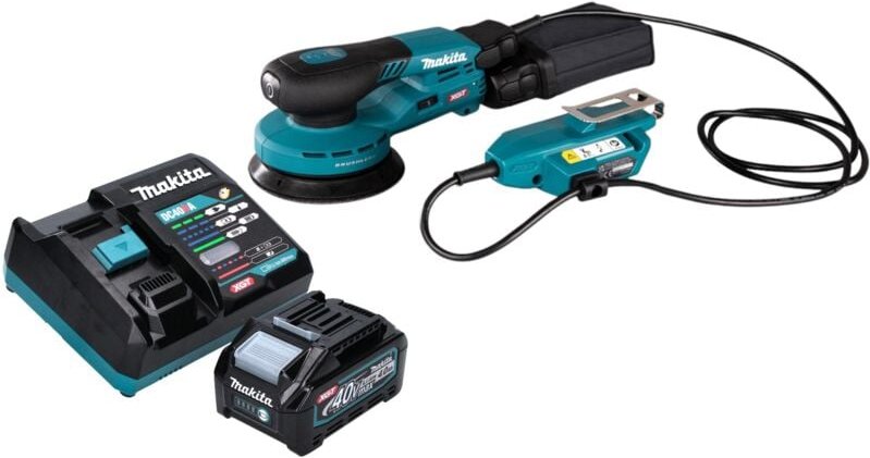 Makita BO 001 CGM101 Akku Exzenterschleifer 40 V max. 125 mm 5,0 mm Hub Brushless + 1x Akku 4,0 Ah + Ladegerät