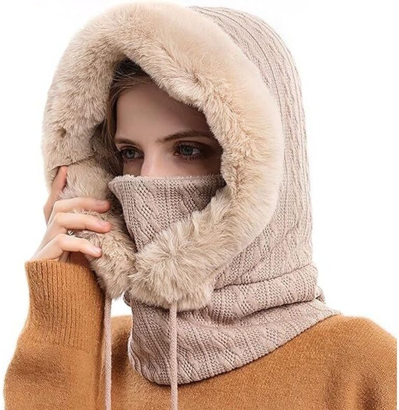 Sturmhaube, Damen-Multifunktions-Sturmhaube, Skimaske, Winter, warm, winddicht, Masken, Fleece-Mütze für Winter, kaltes ...