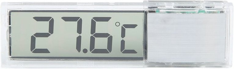 Elektronisches 3D-LCD-Digitalthermometer, transparent, für Aquarien, Fischbecken, zur Messung der Wassertemperatur, silb...