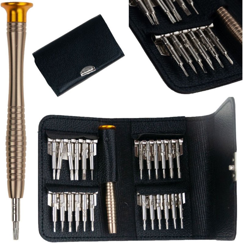 TG60646 Multifunktions-Schraubendreher, Präzisionsschraubendreher, 25-in-1 Torx-Sechskant-Kreuzschlitzbits + Etui