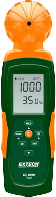 CO240 Kohlendioxid-Messgerät 0 - 9999 ppm mit Temperaturmessfunktion, mit USB-Schnittstelle, - Extech