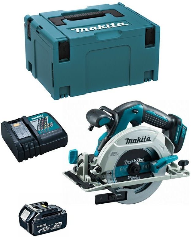 Makita - Handkreissäge DHS680RTJ1 (1 x 5,0 Ah + DC18RC + makpac 3)