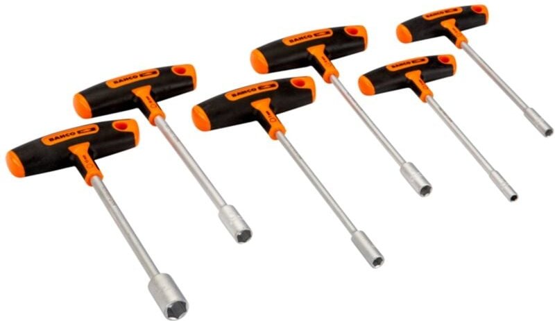 Bahco - Steckschlüssel-Satz mit T-Griff für Sechskantschrauben 5 - 13 mm - 6-tlg.