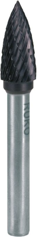 RUKO Hartmetall-Frässtift SPG Ø 12 mm Kopflänge 25 mm Schaft-Ø 6 mm TiCNVerzahnung KVZ 4 - 116028TC