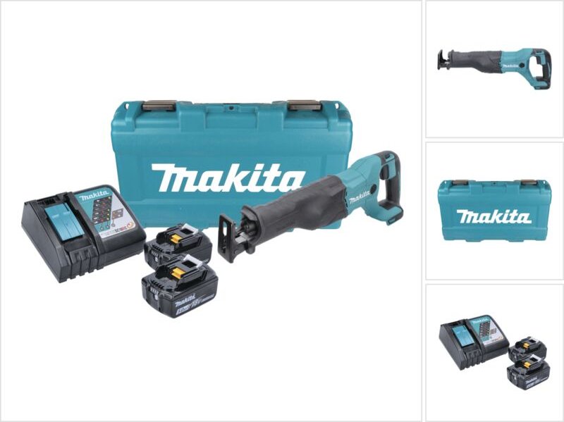 Djr 186 rtk Akku Reciprosäge Säbelsäge 18 v + 2x Akku 5,0 Ah + Ladegerät + Koffer - Makita