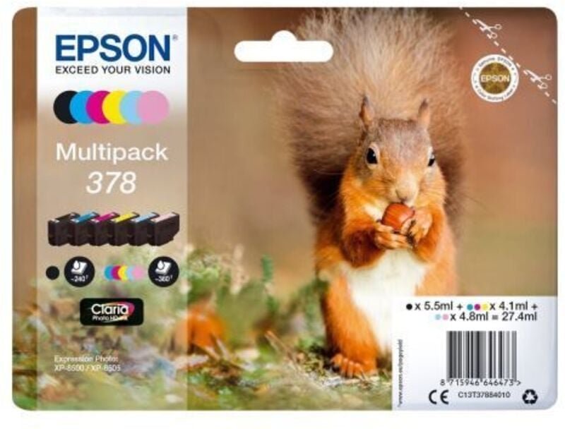 Epson Squirrel C13T37884020 Druckerpatrone 1 Stück(e) Original Standardertrag Schwarz, Cyan, Helle Cyan, Magenta, Helle ...
