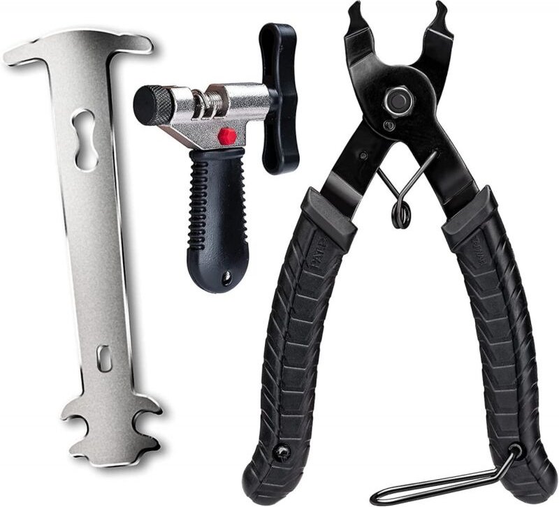 BEBUSINGOTO Universal-Fahrradketten-Reparaturwerkzeug für 7 8 9 10 11 12-Gang-Zange + Kettenschneider + Reparaturwerkzeu...