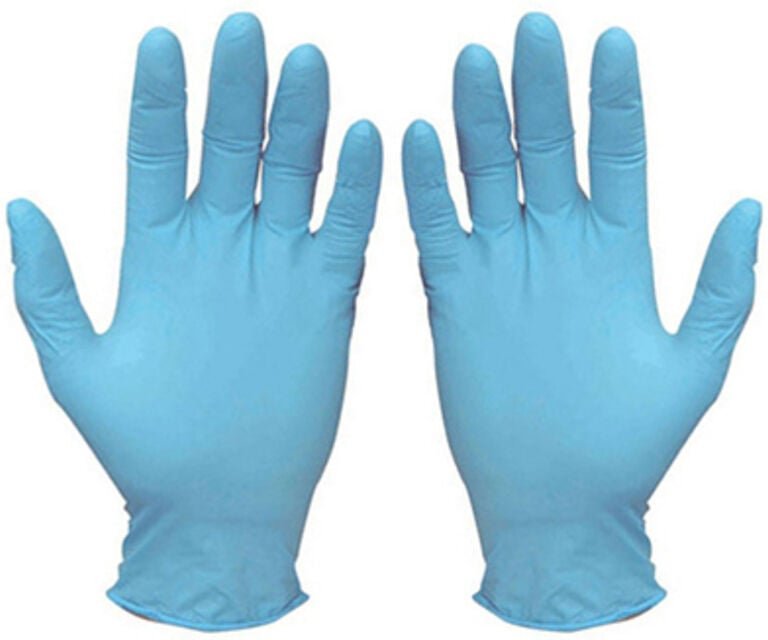 Santex - Schachtel mit 100 blauen puderfreien Nitrilhandschuhen, Größe 7, klein, gd21bb