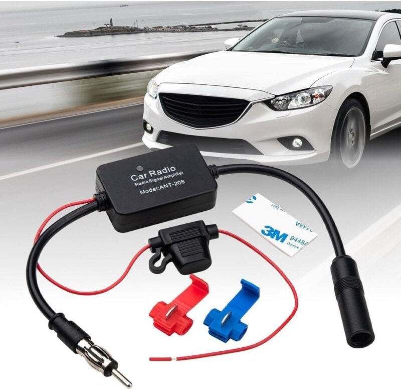 Autoradio-Antennenverstärker, universeller 12-V-24-V-Auto-FM-Antennenverstärker, hohe Verstärkung, geringes Rauschen, 25...