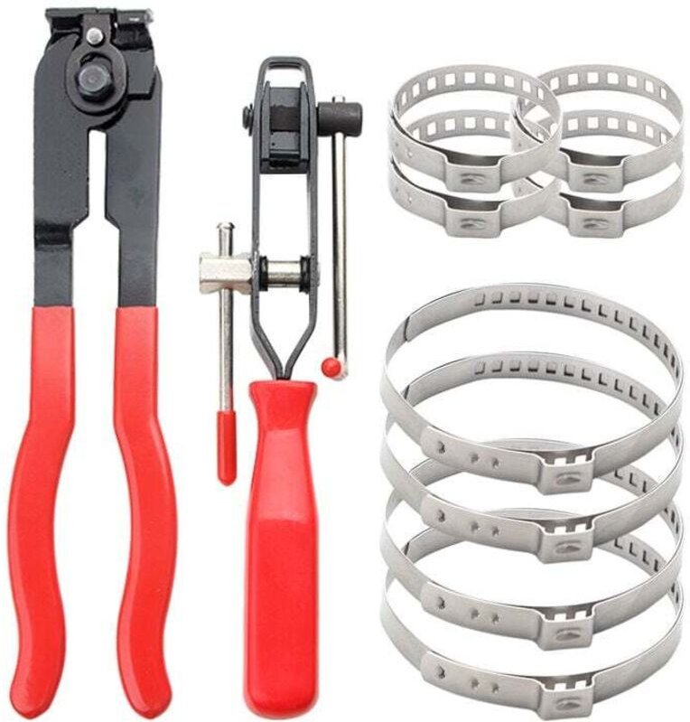 Schlauchschellen, 2 Schellen, Kardanschellen und Crimp-Bandschellen mit 8-teiligem Schellen-Set – Diverse Zubehörteile