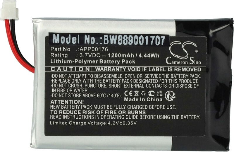 Vhbw - Akku Ersatz für Minn Kota APP00176 für Drohne Controller (1200 mAh, 3,7 v, Li-Polymer)