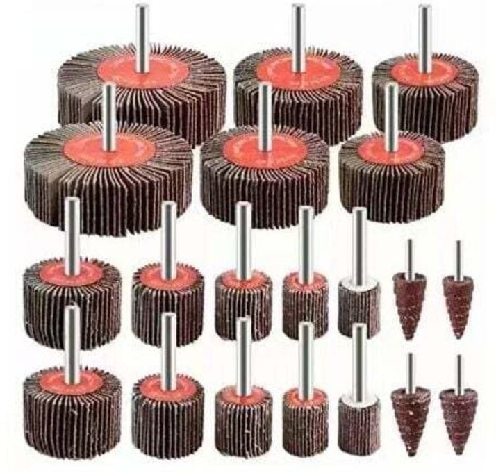 YMYNY Schleifscheiben mit Körnung 80, Bürstenschleifscheiben, Bohrerzubehör, Holz, Metall, Polieren, 20 Stück