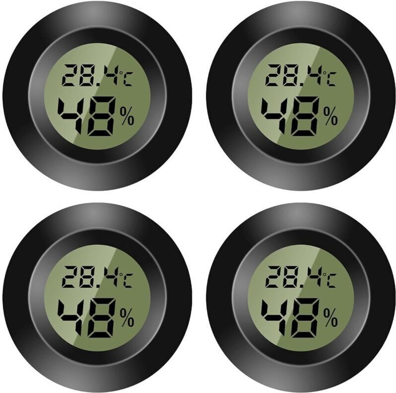 Digitales Mini-Thermometer und Hygrometer mit LCD-Anzeige für den Innen- und Außenbereich. Feuchtigkeitsmesser für Luftb...