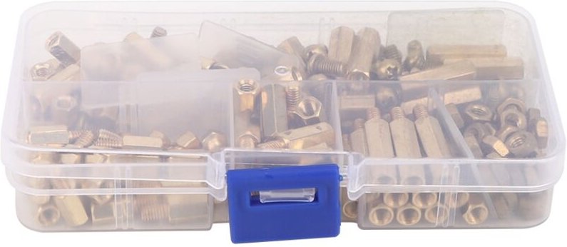 Fdit Hochwertige 180-teilige M4 Messing-Abstandshalter für vorhandene männliche und weibliche Säulen mit komplettem Zube...