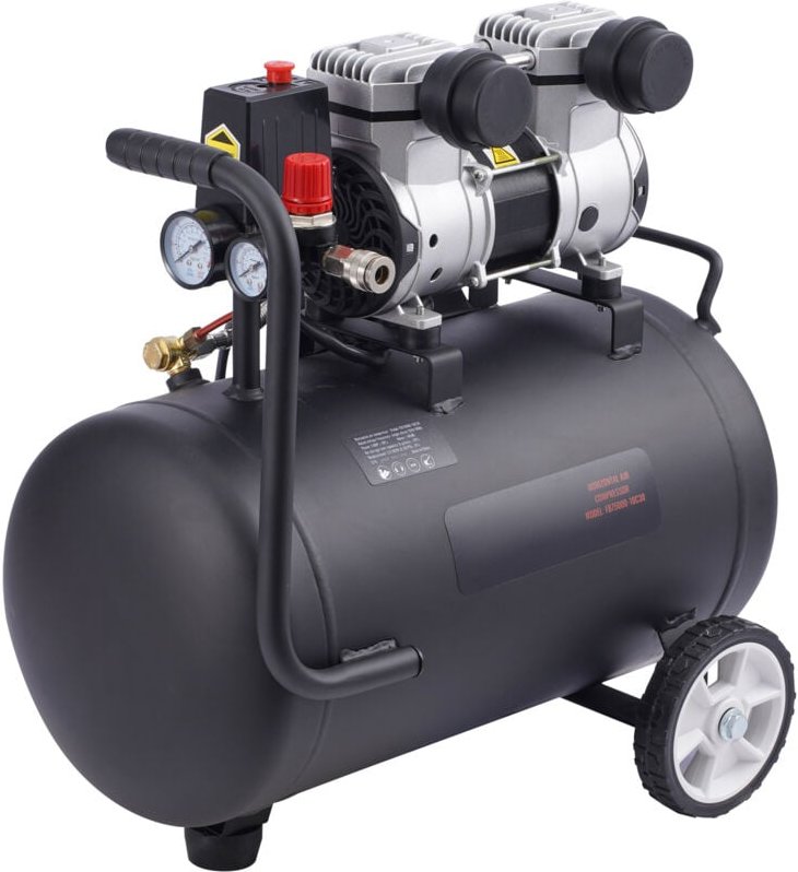 Mophorn - Luftkompressor, 8-Gallonen-Stahltank, 1 ps, 2,2 cfm bei 90 psi, ölfreier Kompressor und max. 120 psi Druck, 80...