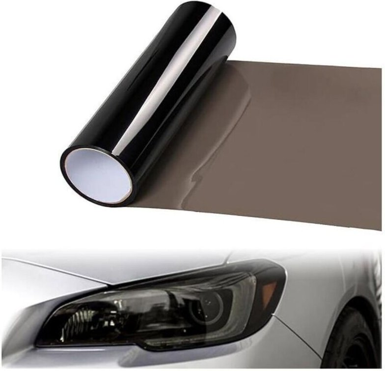 Scheinwerfer-Tönungsfolie, 120 x 30 cm, schwarz, transparente Vinyl-Tönungsfolie für Nebelscheinwerfer