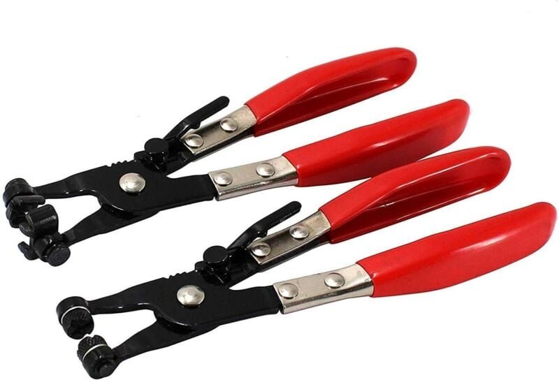 Vtizikl Lot de 2 outils de démontage de voiture - Pince à colliers de serrage - Pour réparation automobile - Poignée con...