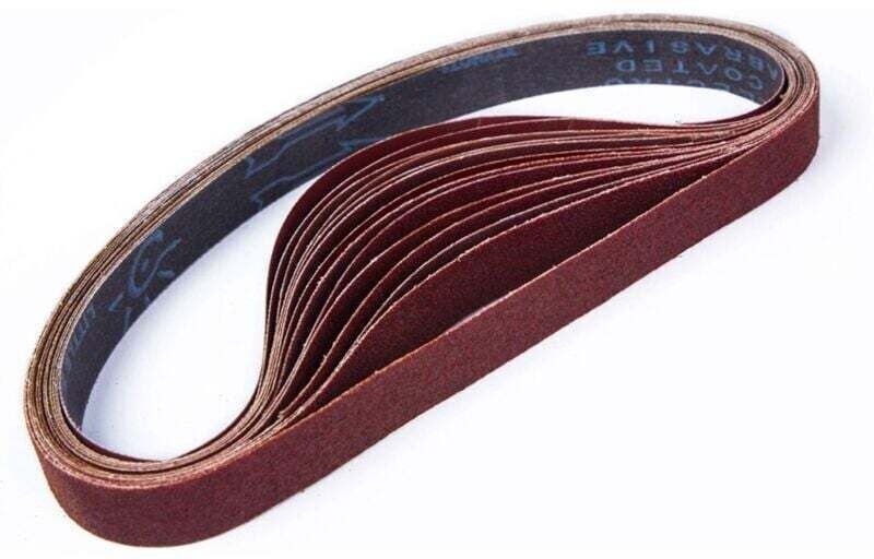 15-teiliges Schleifbandset, 25 x 762 mm, gemischte Körnung (3 x 80/120/150/240/400) für Bandschleifer