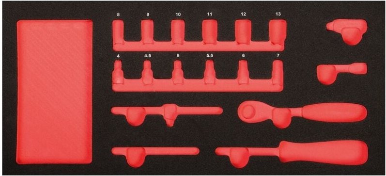 Projahn ProForm Einlage leer für 1/4 Xi-on Stecknüsse